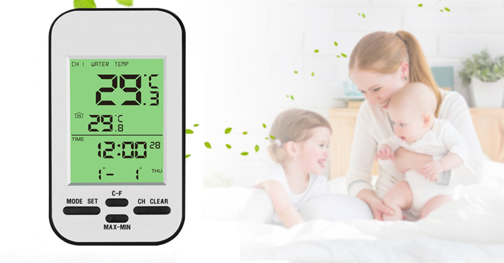 Indoor And Outdoor Solar Energy Digital Thermometer For Swimming Pool Spa Tub Aquarium