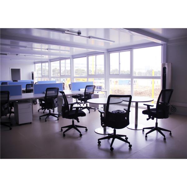 2 Floors Flat Pack Portable Storage Containers Office Center Steel Door With Multi Function