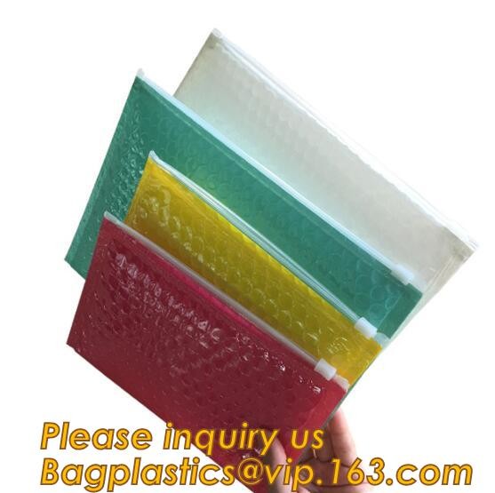 Flat Envelopes Zip lock Bubble Bag, Low Price Most Popular Bubble Slider Bag,Plastic PE Material Mailer Slider Air Ziplo