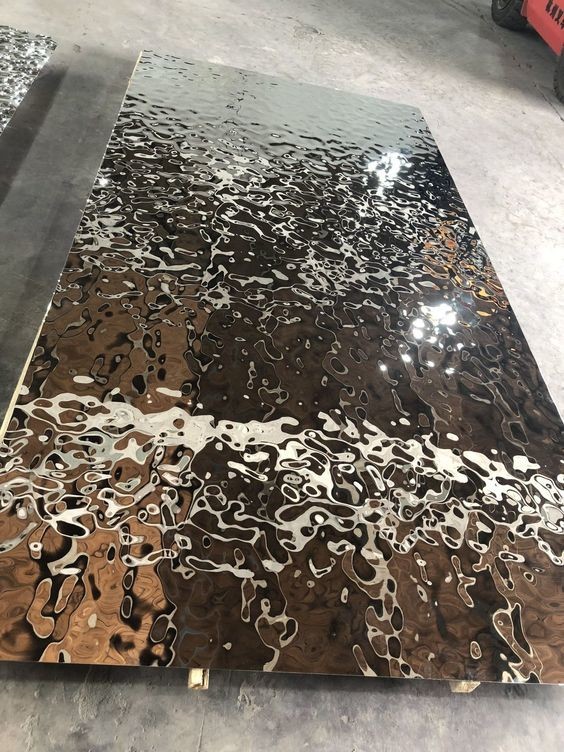 Hammered Stainless Steel Sheets Gold Mirror Finish For Facade Wall Cladding Curtain Wall Ceiling