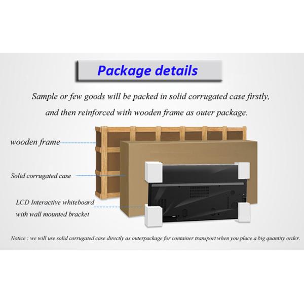 86 Inch IR Touch Interactive LCD Smartboard Flat Panel Whiteboard With Built In I5 Computer