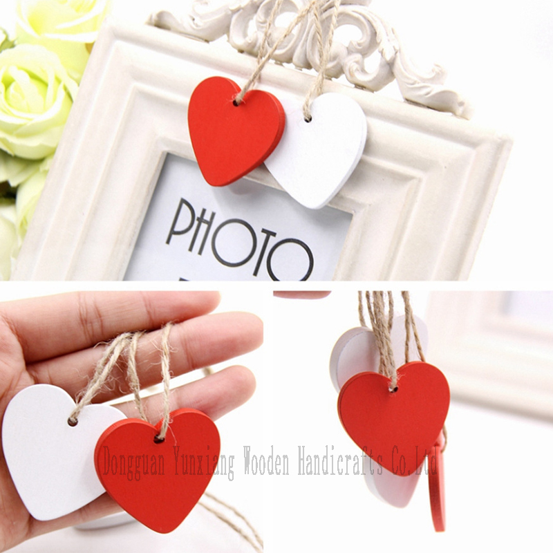 Mini Heart Shaped Chalkboard Sign Hanging Double Sided Blackboard Message Board Hanging Signs for Weddings, Parties, Home
