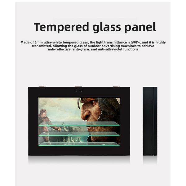 High Brightness Waterproof Lightning-Proof Outdoor Wall-Mounted Advertising Machine Sunscreen LCD Display for Outdoor Ads