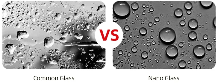 Elegant Customized Logo French Shower Screens with Black Patterns and Tempered Glass