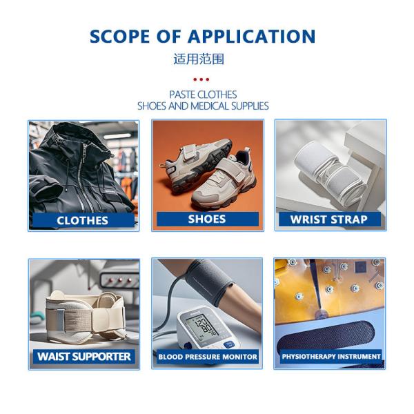 Black And White Molded Hook And Loop Non Pilling Hook And Loop Fastener Convenient