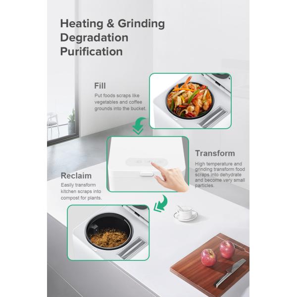 2.5L Biological Instant Compost Machine Countertop Compost Grinder