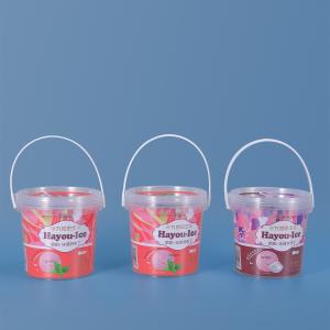 China 1000ml 1L Plastic Bucket With Handle For Chocolate Candy Cookies Package Food Storage Container wholesale