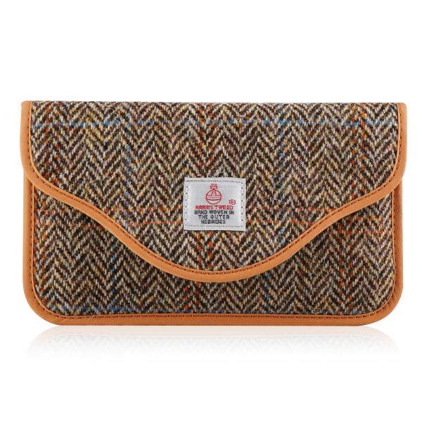 Quality Harris Tweed Surface Signal Blocking Pouch For Car Keys RFID Signal Blocking for sale
