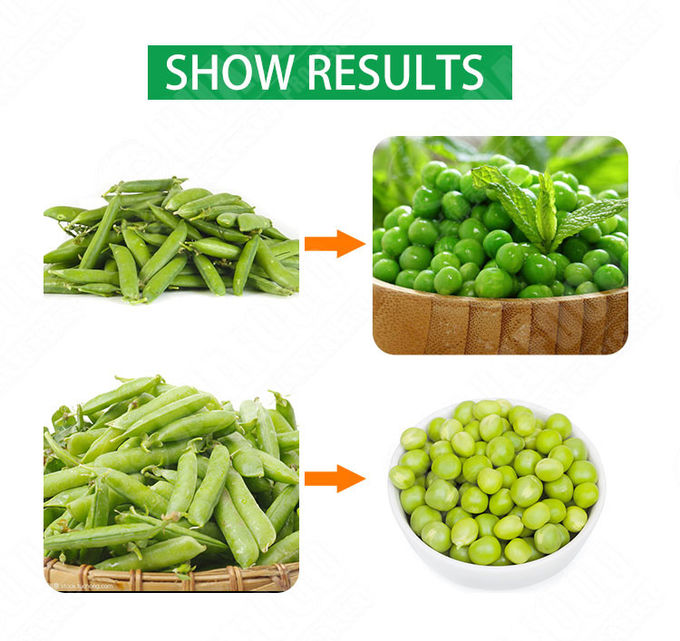 50kg/h Special Automatic Food Processing Machines Green Pea Peeling Machine