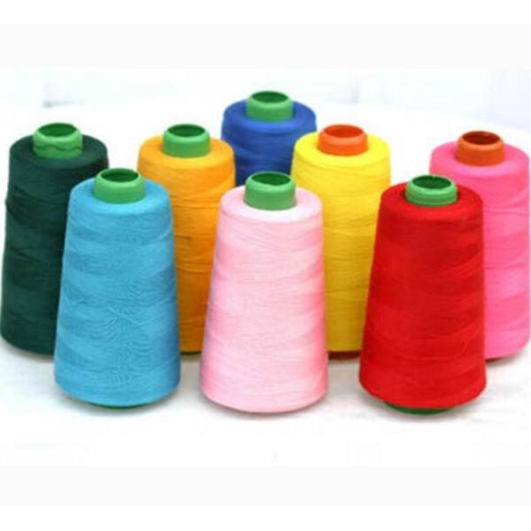 Embroidery Dyed Polyester Yarn 20 / 2 100% Polyester Sewing Thread For Jeans