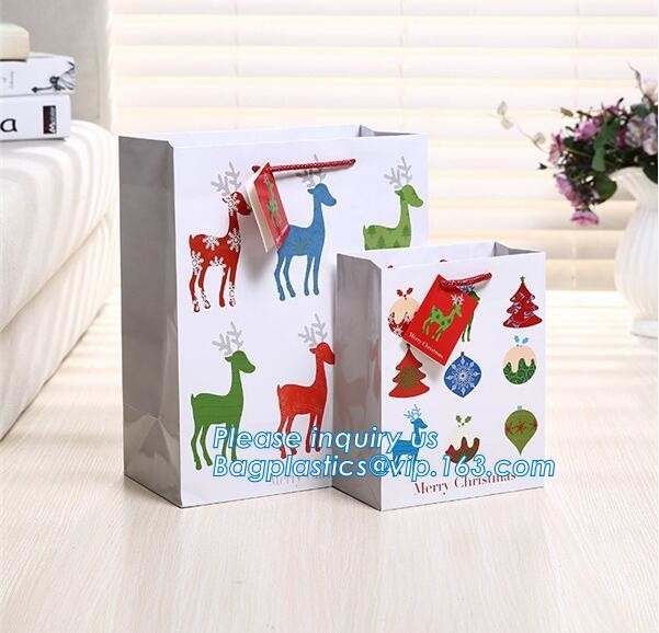 Fashion Custom Printing Luxury Gift Shopping Carrier Paper Bag With Your Own Logo Print,strong twisted handle black leat