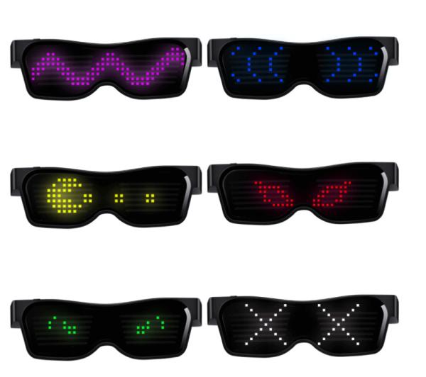 Quality Light Up Programmable LED Glasses With Bluetooth Smartphone App Control for sale