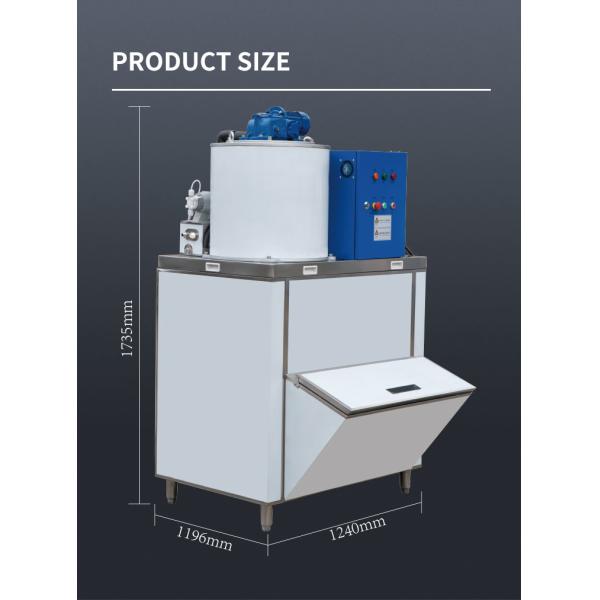 500KG/24H Ice Flake Making Machine Air Cooling Commercial Block Ice Snow Cone Machine
