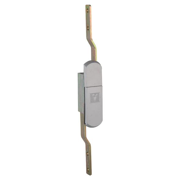 Quality Zinc Alloy Rod Control Lock Cabinet Handle Silver Panel Door Lock for sale