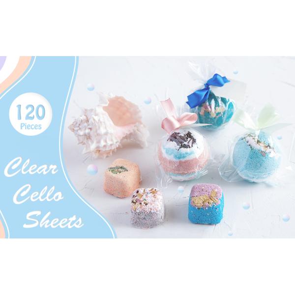 Clear Cellophane Sheets, 7.5x7.5 Inches Cello Sheets, Cellophane Wrap For Candy, DIY Arts Crafts Decoration And More