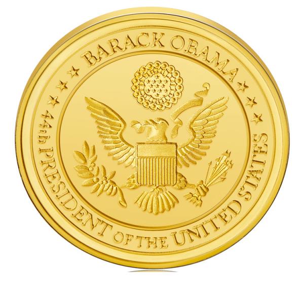 Personalised Gold Coin Gold Plated Presidential Coins Zinc Alloy ISO9001