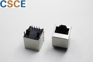 180 Degrees Shielded RJ45 Jack / RJ45 Vertical Mount 8 Pin 8 Contact Single Port
