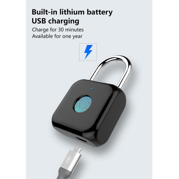 IP65 Smart Outdoor Padlock Mini Keyless Outdoor Fingerprint Padlock