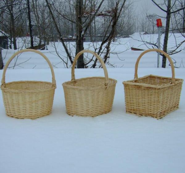 wicker picnic basket round shape square shape with handle customize dimension