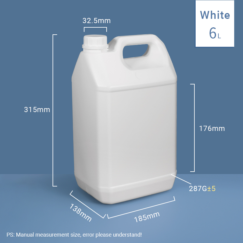 HDPE Plastic Fluoride Transparent Reagent Bottle 1000ml 1L For Chemical Packaging