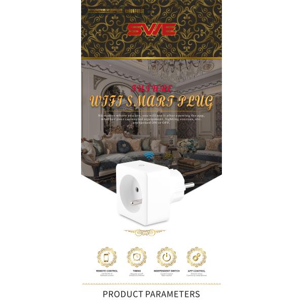 French Standard 16A Wi-Fi Smart Plug Socket With Power Metering Function