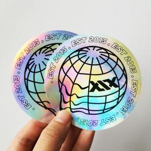Rainbow Effect Self Adhesive Label Stickers OPP Laser Hologram Sticker