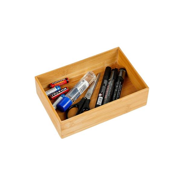 Bamboo Wood Stacking Drawer Organizer Box with Customized Size Bamboo Storage Box