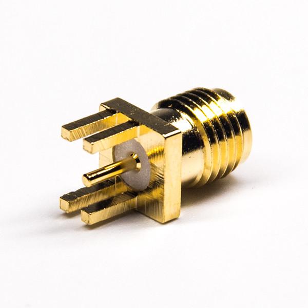 Quality 50Ω Gold Plating SMA RF Coaxial Connector Dip Type Coaxial Pcb Connector for sale