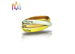 China 1.5mm Thickness Three Piece Stackable Engraved Rings wholesale