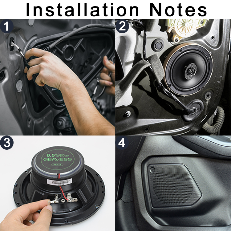 Set of 2 Full Range Coaxial Car Speakers with 6.5 Inches Subwoofer and 1500Hz Tweeter