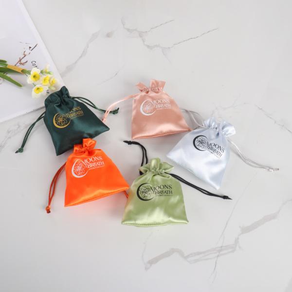 Manufacturers Supply Manufacturers Satin Bag Satin Bag Drawstring Jewelry Bag Jewelry Gift Bag Silk Dust Bag LOGO Printing