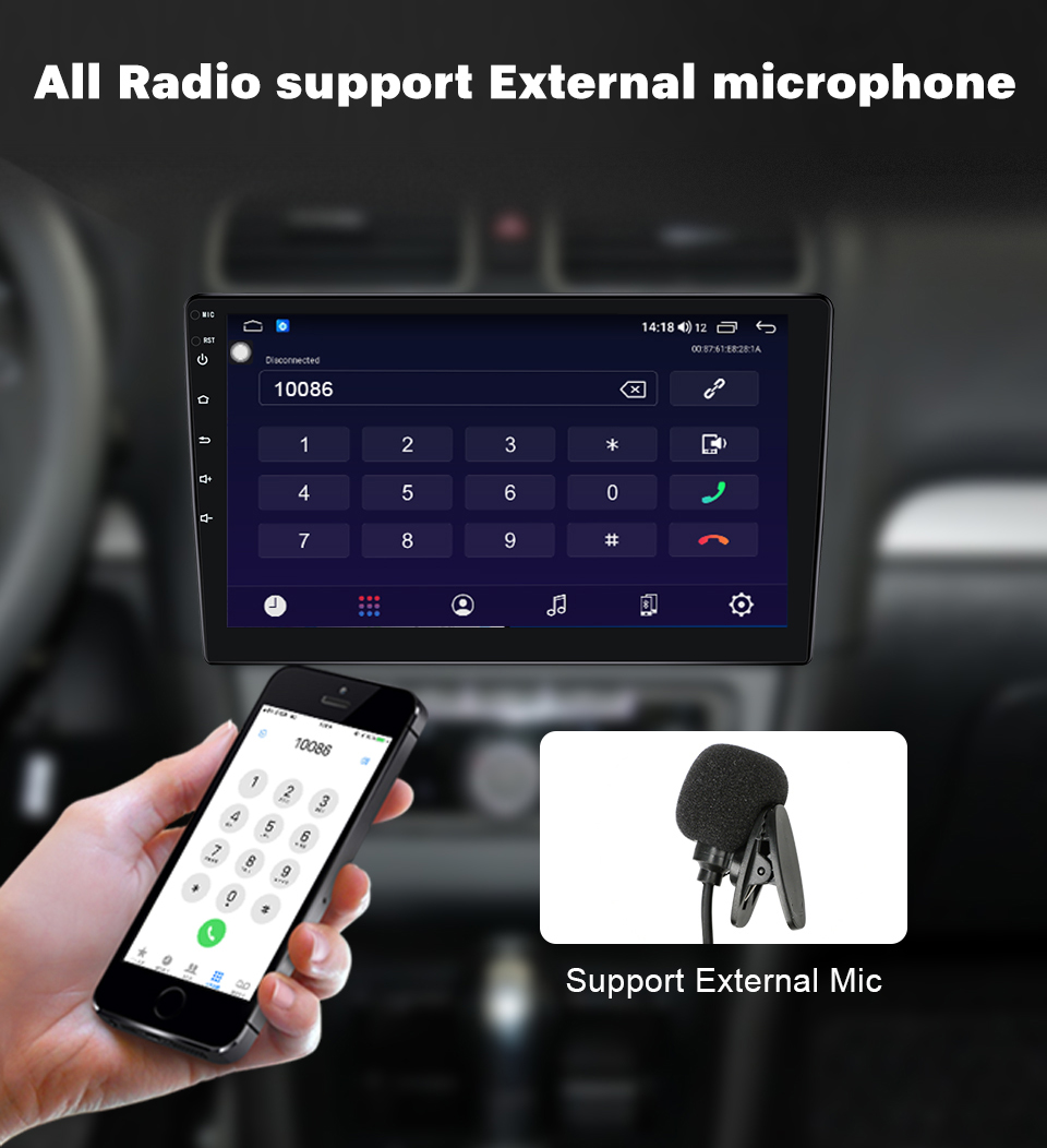 Stereo 9inch Mirror Link Mp5 Player Blue tooth Gps Car Stereo 2Din Car Radio with Screen