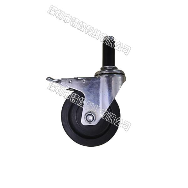 Quality Anti Static Trolley Wheels With Brakes Rubber Material Small Friction for sale