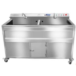 China SS304 Food Processing Machinery Double Tank Veg Washing Machine wholesale