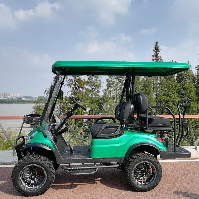 ODM Mini Electric Golf Carts 4 Wheel Disc Brake 10 Inch IP66 Display 4 Seater