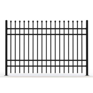 Steel Hercules Security Fencing Slanted Tubular Palisade Fences Ornamental
