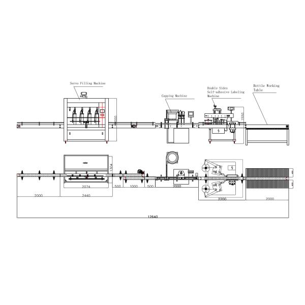 Chemicals Bottle Filling Line / Foaming Detergent Filling Machine Line With Servo Filling Machine
