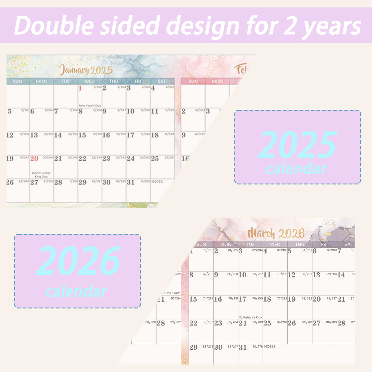 Personalized Calendar Printing with Glossy Paper Type Add Personal Dates And Events Personalization