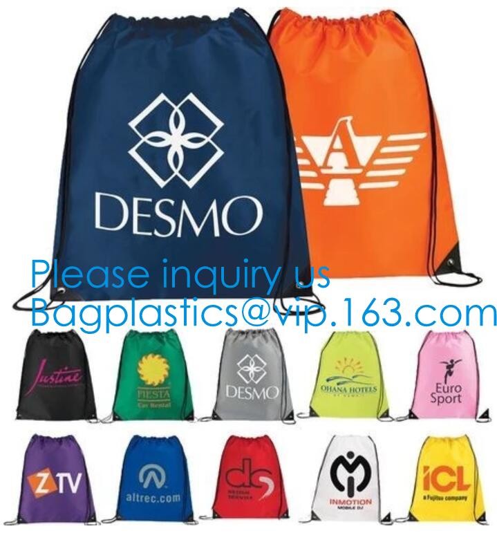 Custom Drawstring Bag/ Promotional drawstring backpack/Polyester Drawstring Bag,Custom 190T 210T 210d polyester backpack