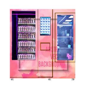 China Automatic Beauty Cosmetics Vending Machines LED Lighting Custom Stickers Display Window wholesale