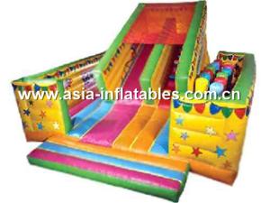 China Exciting Inflatable Obstacle Challenges Course Games With Slide Lane wholesale