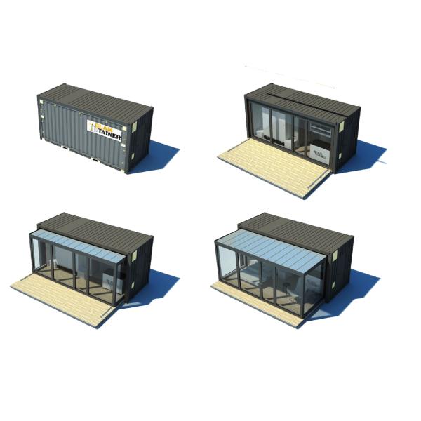 2 Bedroom Expandable Container House Prefab Steel Modular Tiny Home for Outdoor in Customized Color and 20ft or 40ft Size