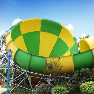 China Commercial Fiberglass Water Slides Customized 30MX20M Size wholesale
