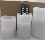 Flameless Candles With Flickering Flame , Battery Operated Candles With Timer