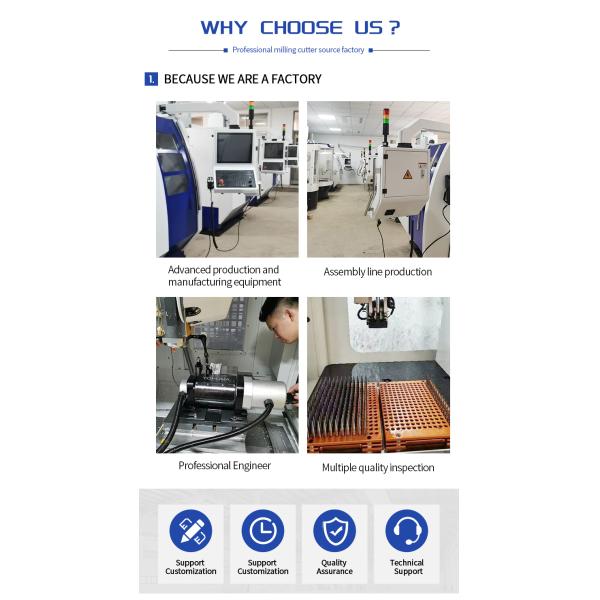 Customizable HRC45-65 Workpiece Spiral Up and Down Compression End Mill and Carbide Cutter for CNC Process