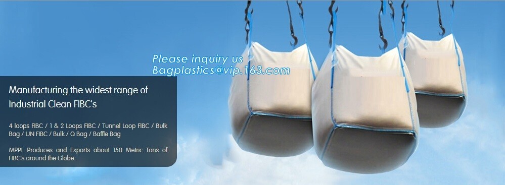 polypropylene woven plastic jumbo bag pp big bag for sand, building material, 500kg-1000kg PP Woven Jumbo Bag Big Bag wi