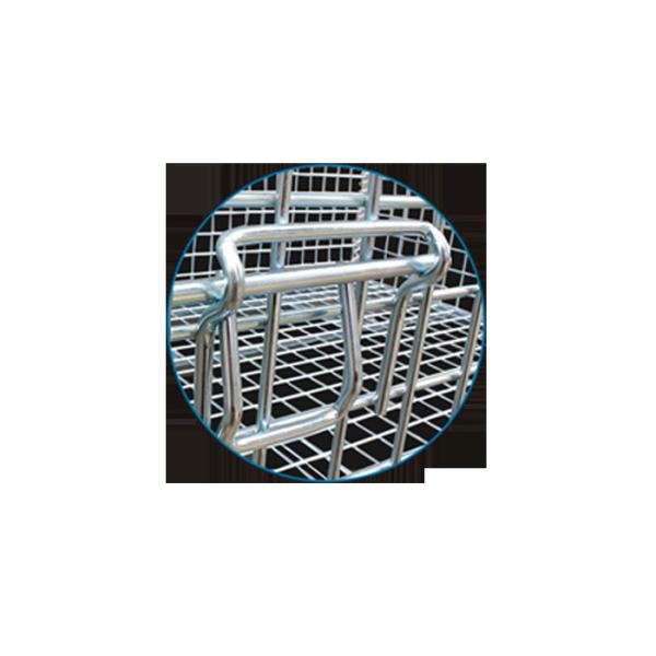 Movable Metal Storage Cage , Folding Anticorrosion Wire Mesh Container