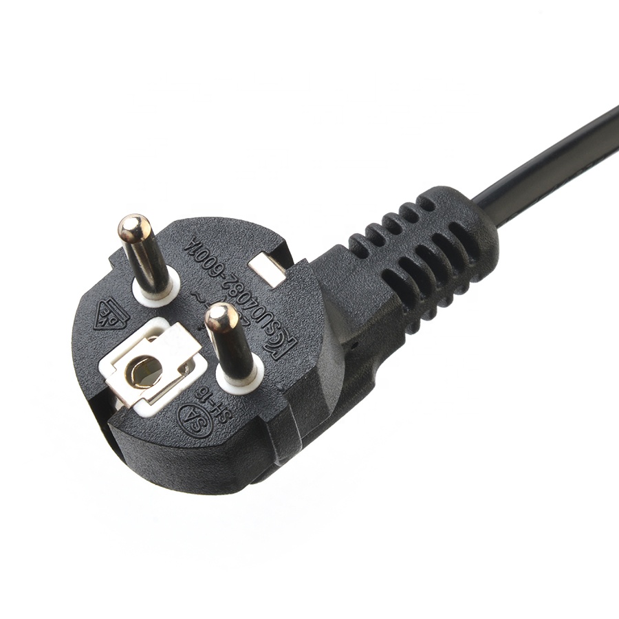 VDE Certificated Shucko CEE7/7 Plug with IEC C13 Connector Computer Power Cords Extension Cords Length 1.5M or Customized