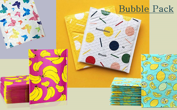 Disposable 4C Printing White Poly Bubble Mailers 6x10'' Eco Friendly