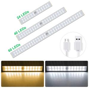 China Wardrobe Sensor Light 	Home Appliances 24 40 60 leds Lamp USB Rechargeable 1000mAh wholesale